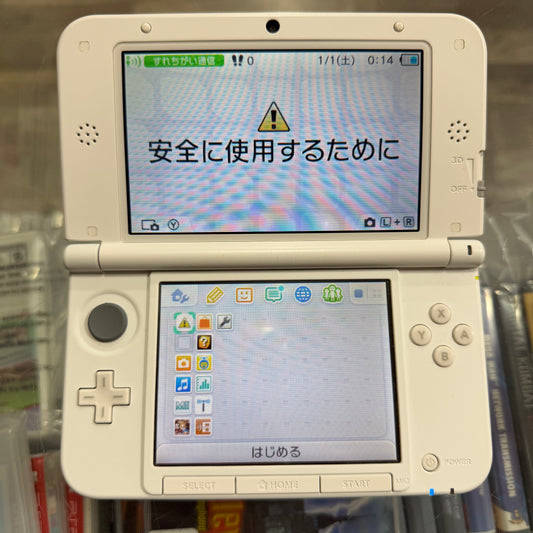 Nintendo 3DS LL Mint + White JP Nintendo 3DS [Japanese Only] [Charger Icnluded]