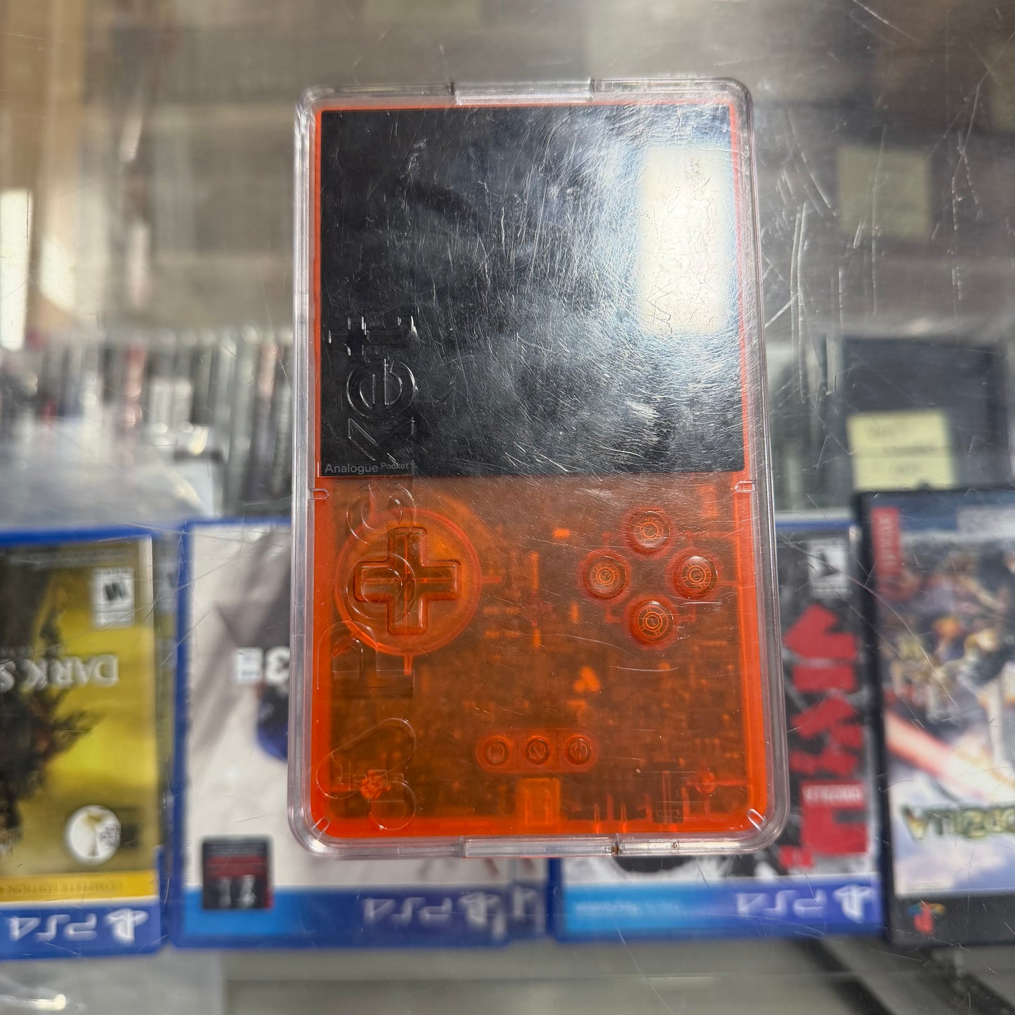 Analogue Pocket [Transparent Orange] GameBoy (with protective case)