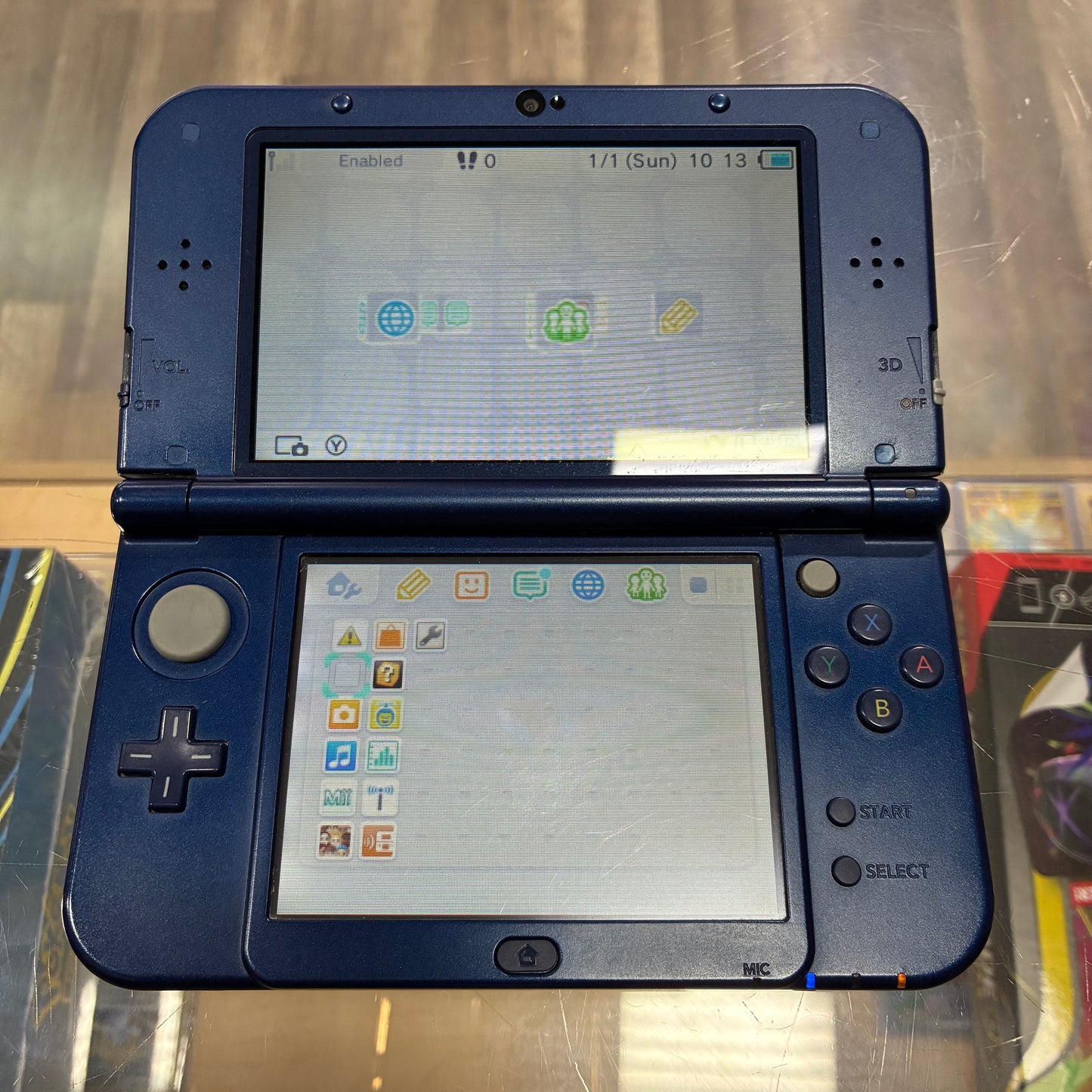 (084) New Nintendo 3DS XL Handheld System (Blue) w/ Charger (Region Free)(JAPANESE TO US)