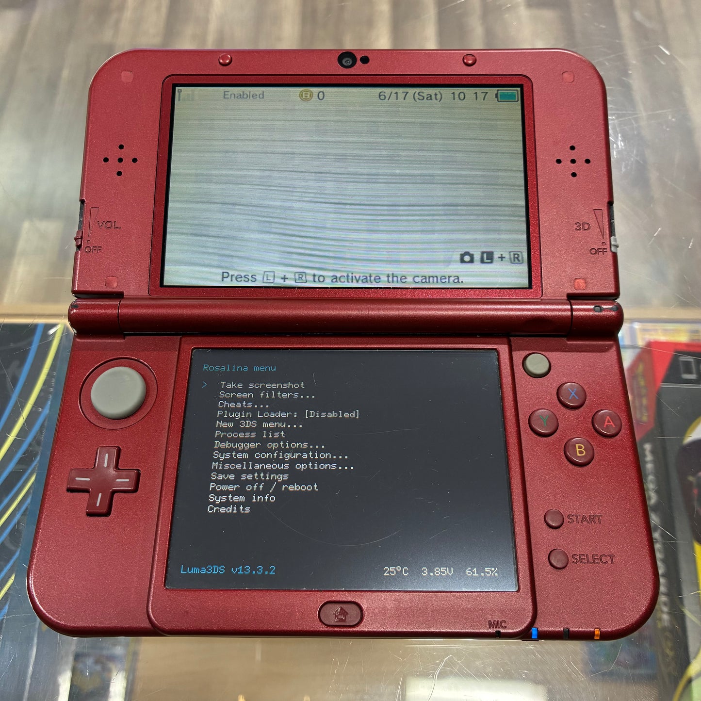 (587) New Nintendo 3DS XL Handheld System (Red) w/ Charger (Region Free)(JAPANESE TO US)