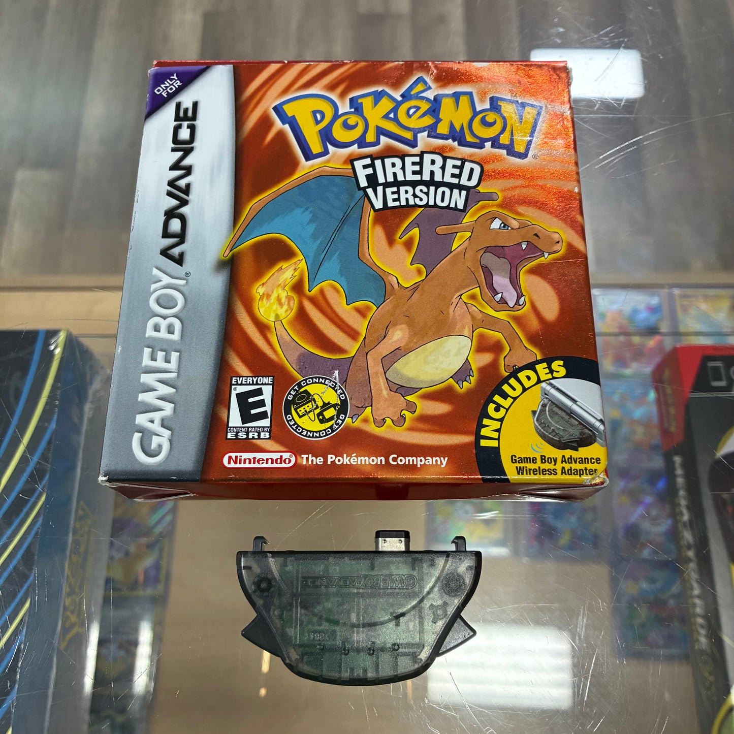Pokémon FireRed w/ Wireless Adapter (Authentic) Nintendo GameBoy Advance
