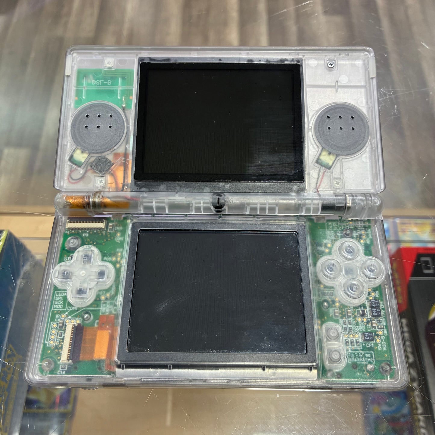 Nintendo DS Lite Handheld System (Transparent) w/ USB-C Charging Port