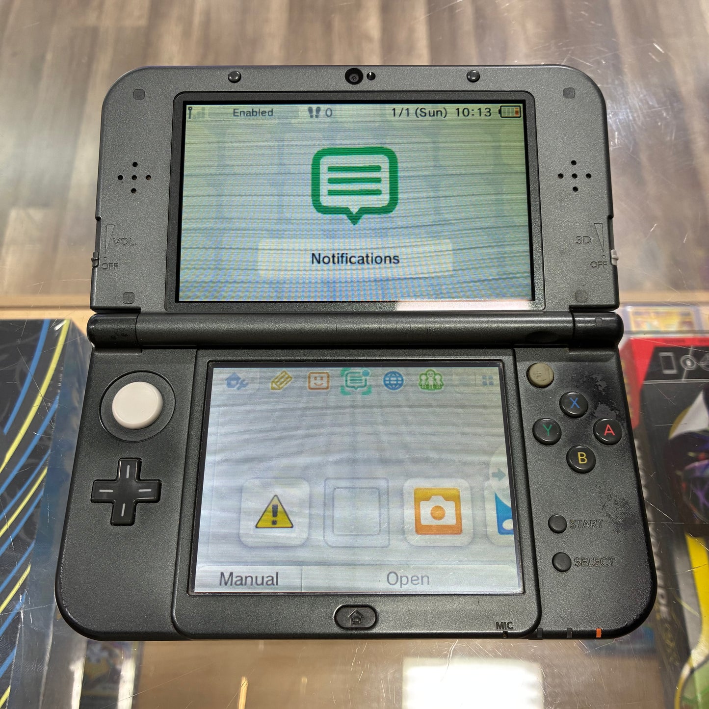 (629)(IPS Top Screen) New Nintendo 3DS XL Handheld System (Black) w/ Charger (Region Free)(JAPANESE TO US)
