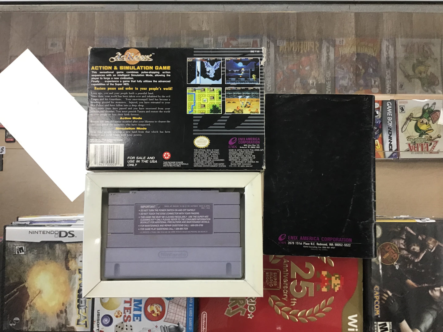 ActRaiser With Box and Manual Super Nintendo
