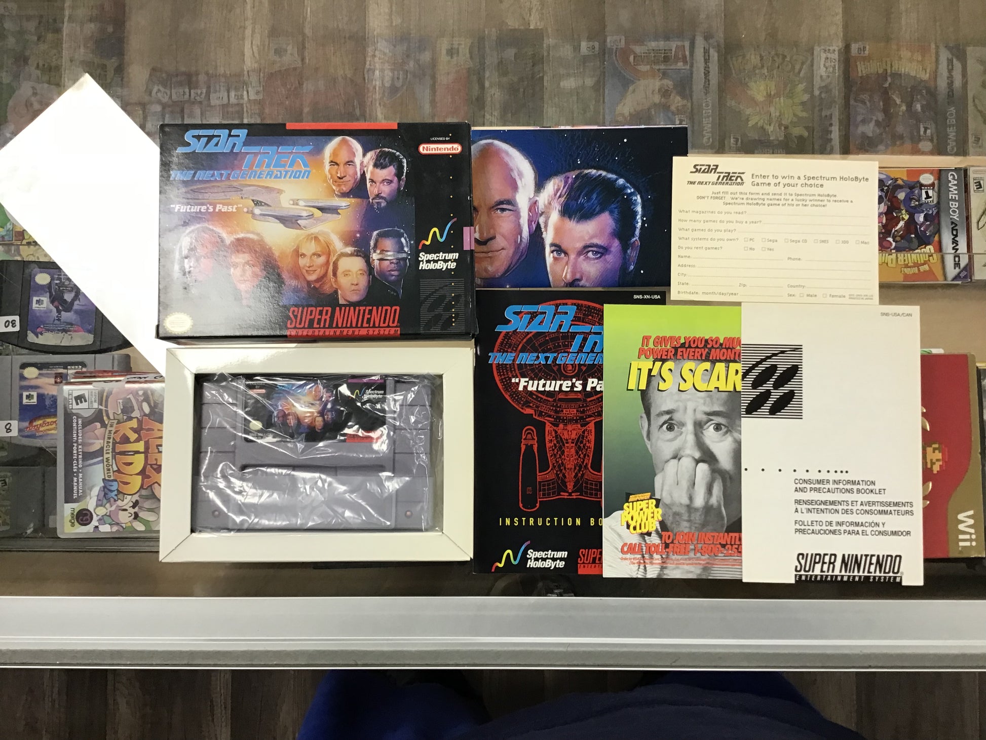 Star Trek The Next Generation CIB with Reg Card and Poster Super Ninte –  buttondelight