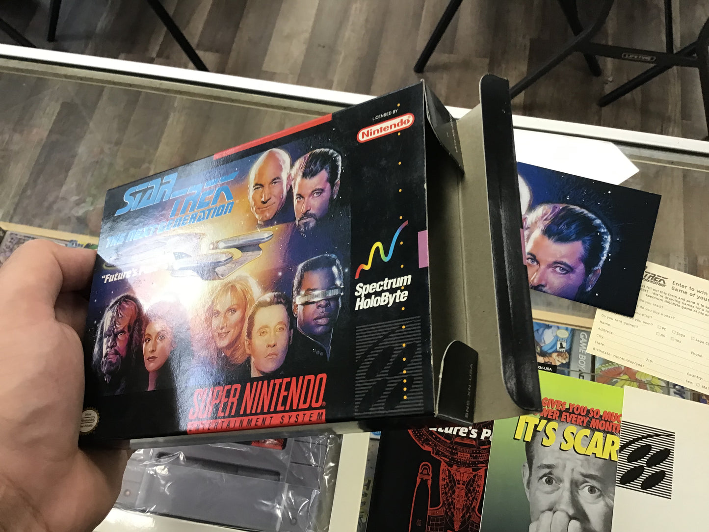 Star Trek The Next Generation CIB with Reg Card and Poster Super Nintendo