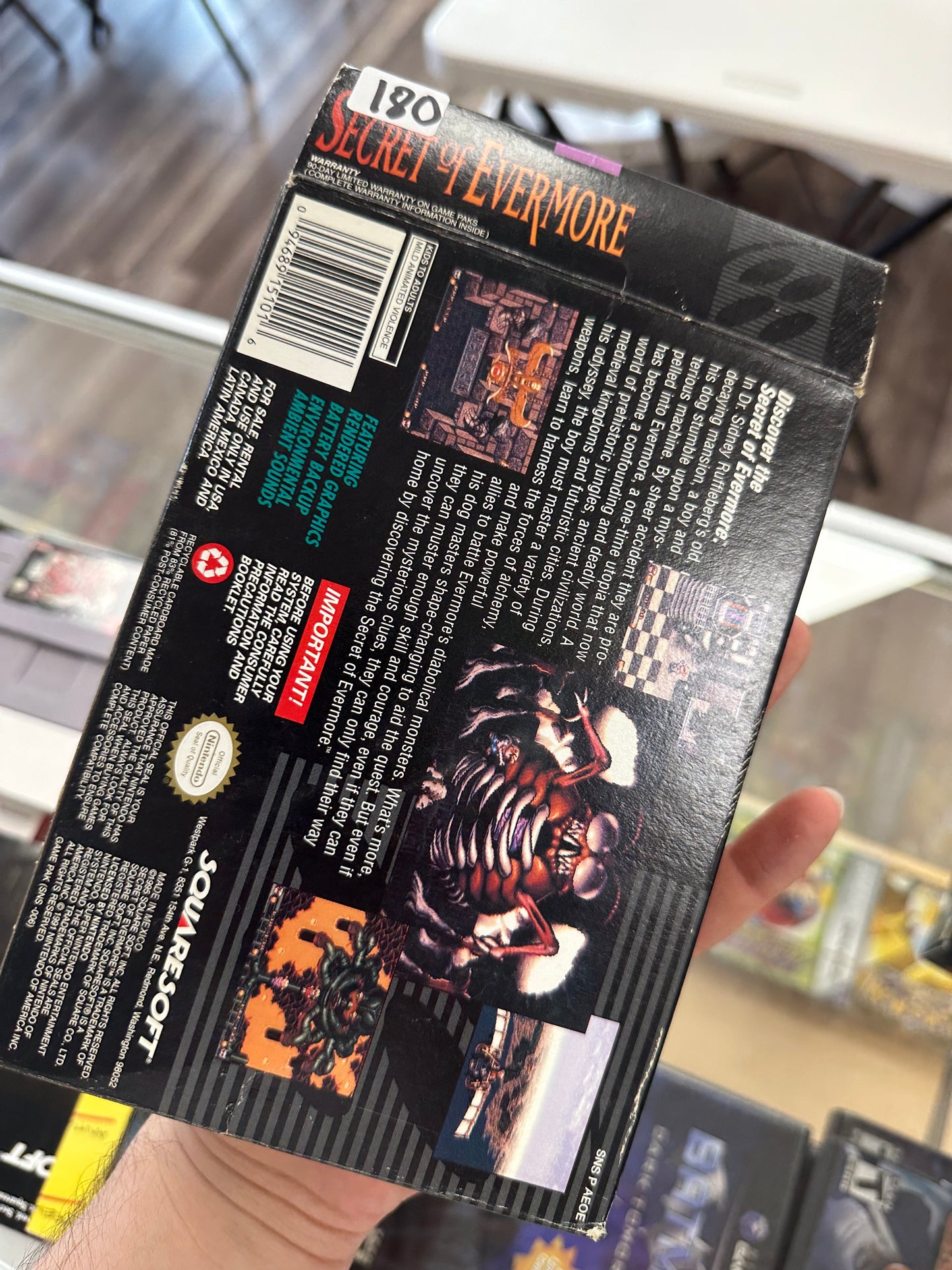 Secret of Evermore Super Nintendo CIB