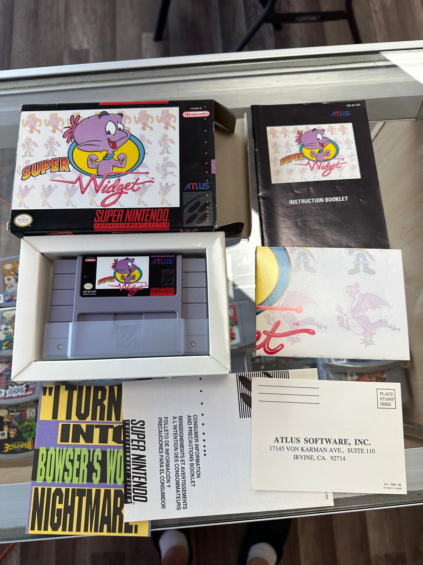 Super Widget Super Nintendo CIB