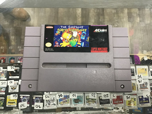 The Simpsons Bart’s Nightmare Super Nintendo