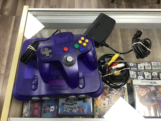 Funtastic Grape Nintendo 64 System with wires and one matching  controller