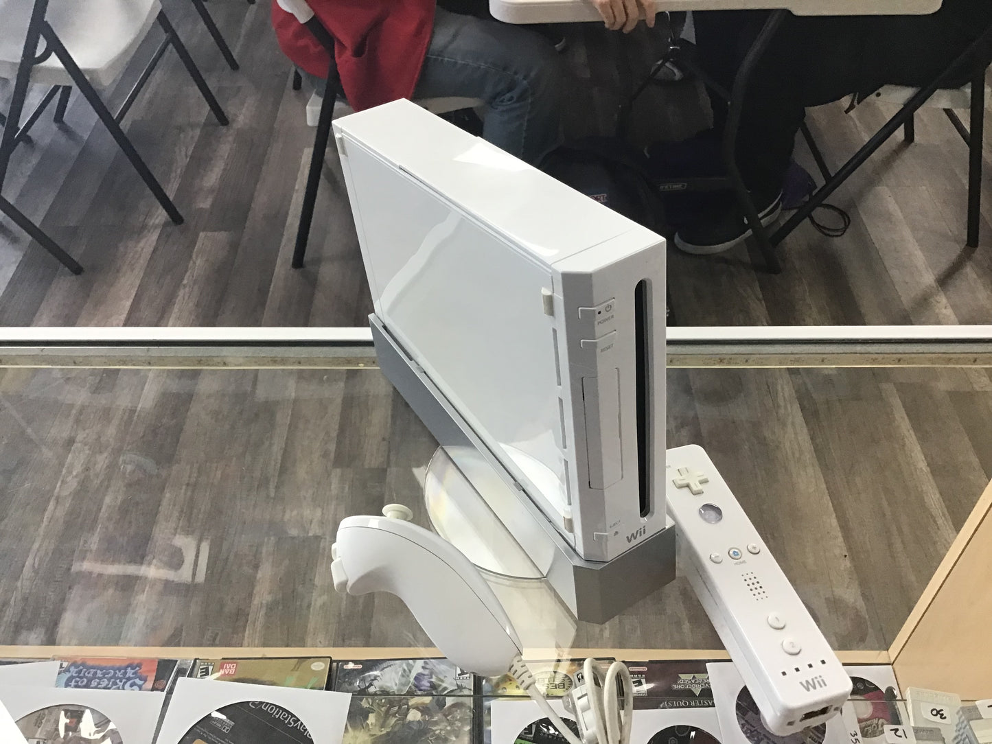 Nintendo Wii System with Wiimote and Nunchuck and all the wires