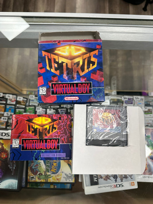 3D Tetris Nintendo Virtual Boy CIB Great Box