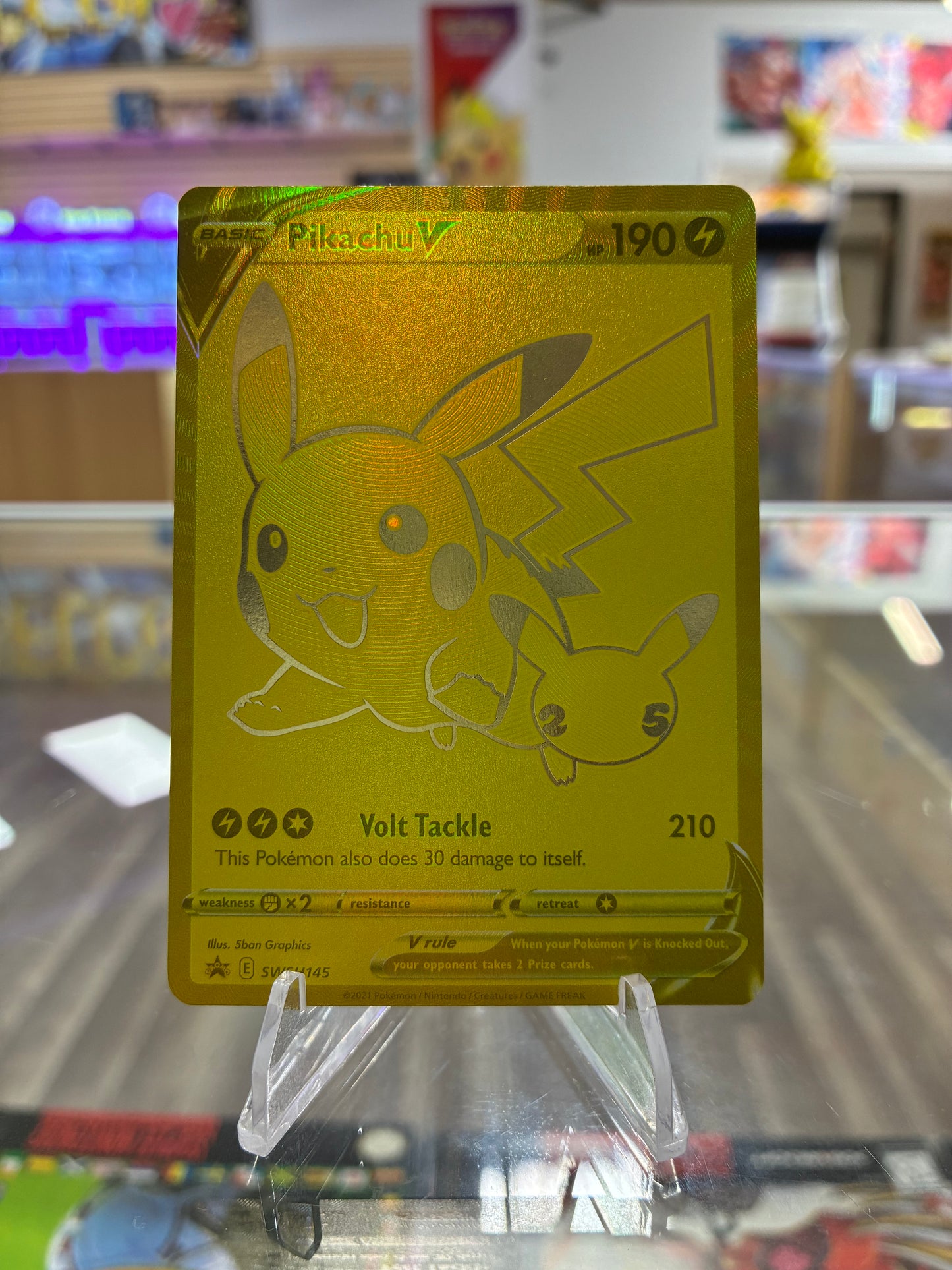 (NM) Pikachu V - SWSH145 - SWSH: Sword & Shield Promo Cards