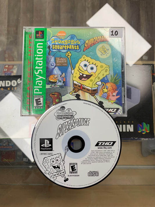 SpongeBob SquarePants Supersponge Greatest Hits for PlayStation 1 CIB