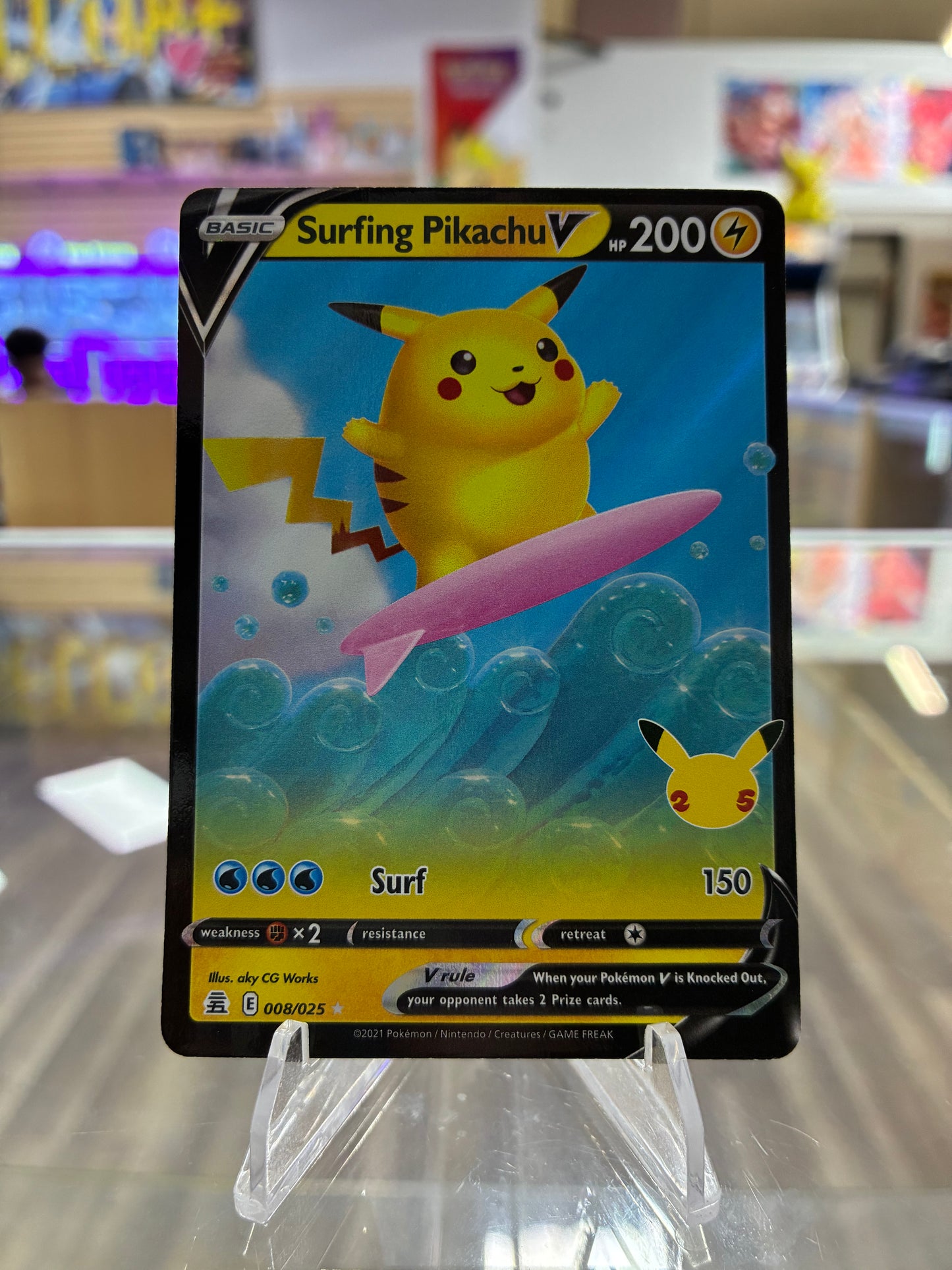 (NM) Surfing Pikachu V - Celebrations