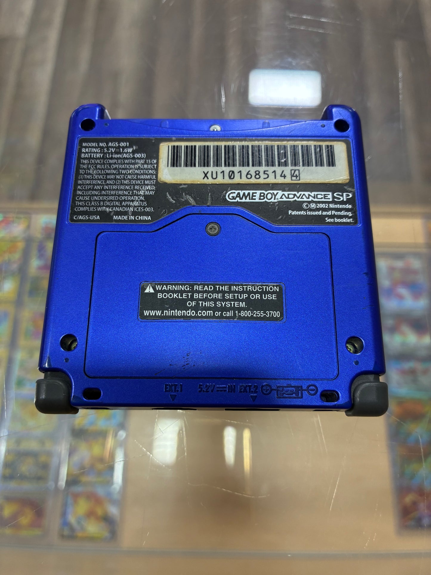 Nintendo GameBoy Advance SP Handheld System (Blue) w/ Charger Model 001