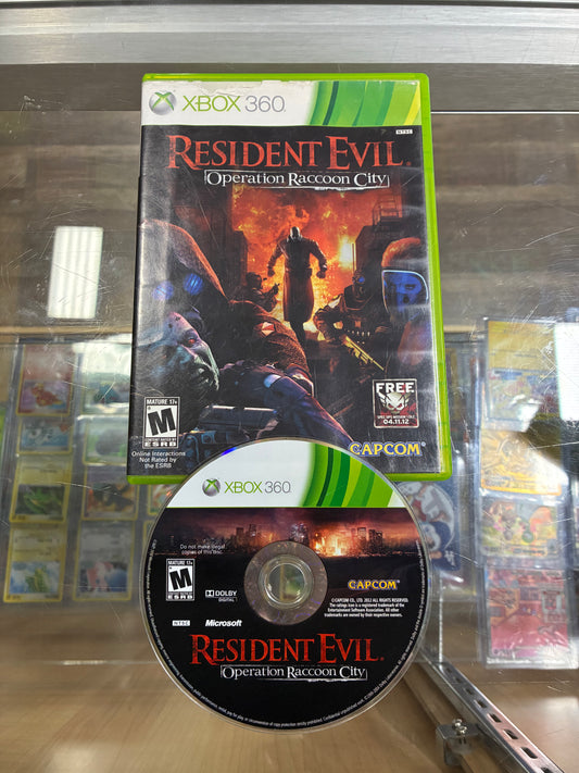 Resident Evil Operation Raccoon City Xbox 360