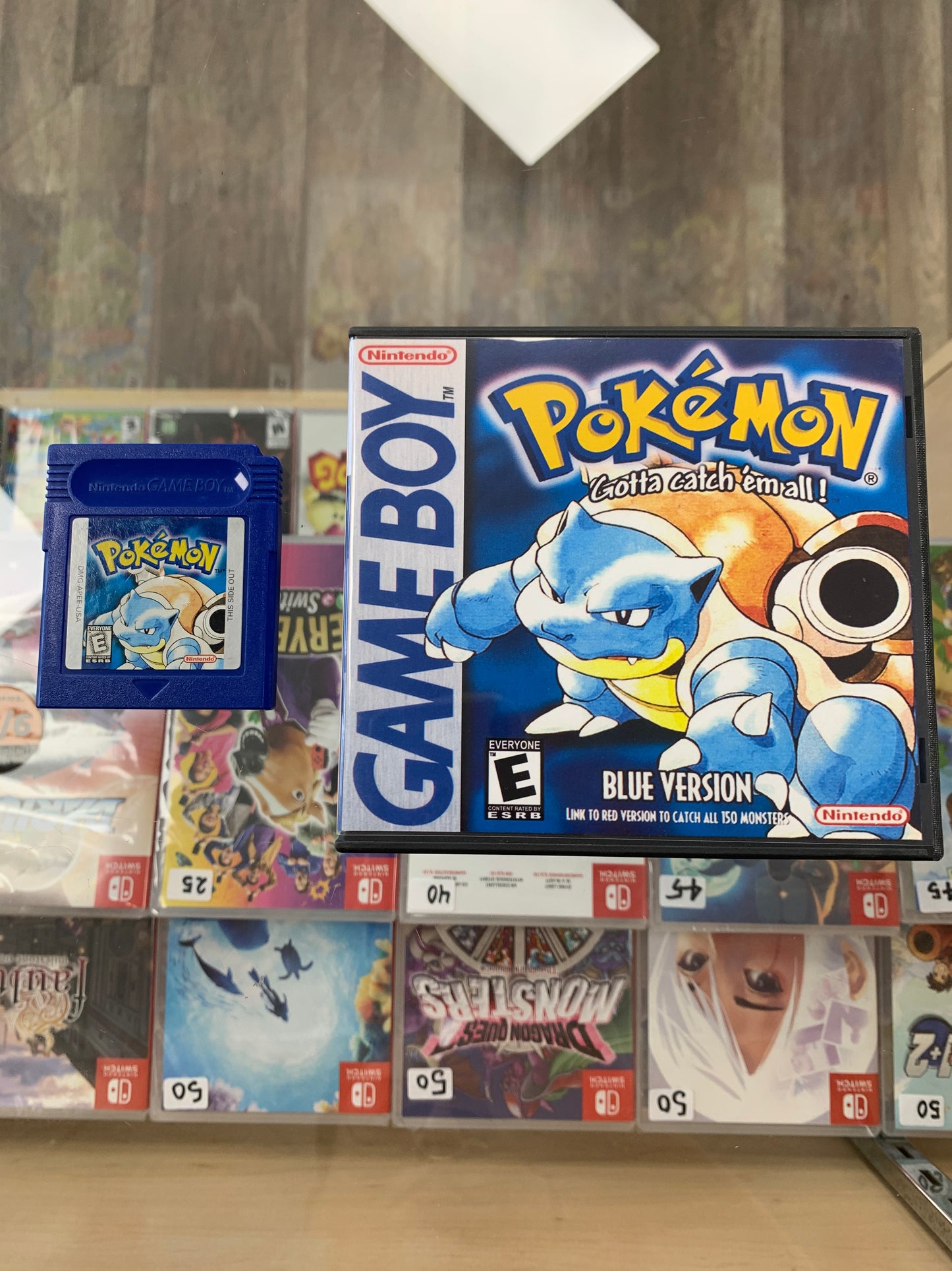 Pokémon Blue for Game Boy with Custom Case AUTHENTIC New Battery Saves