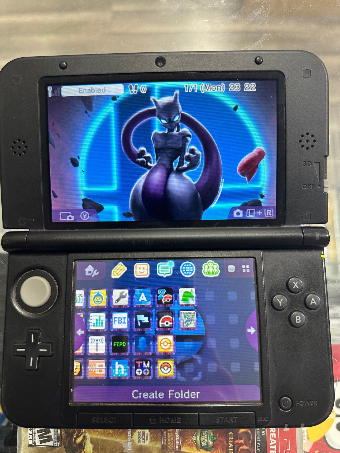 Nintendo 3DS LL Black - US Region Changed - Pokemon Digital Games