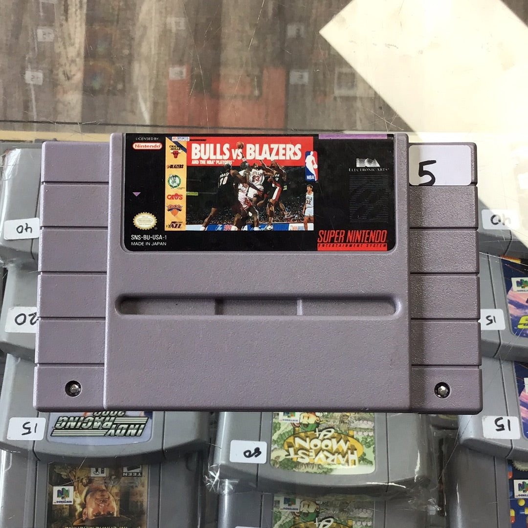 Bulls Vs. Blazers Super Nintendo SNES