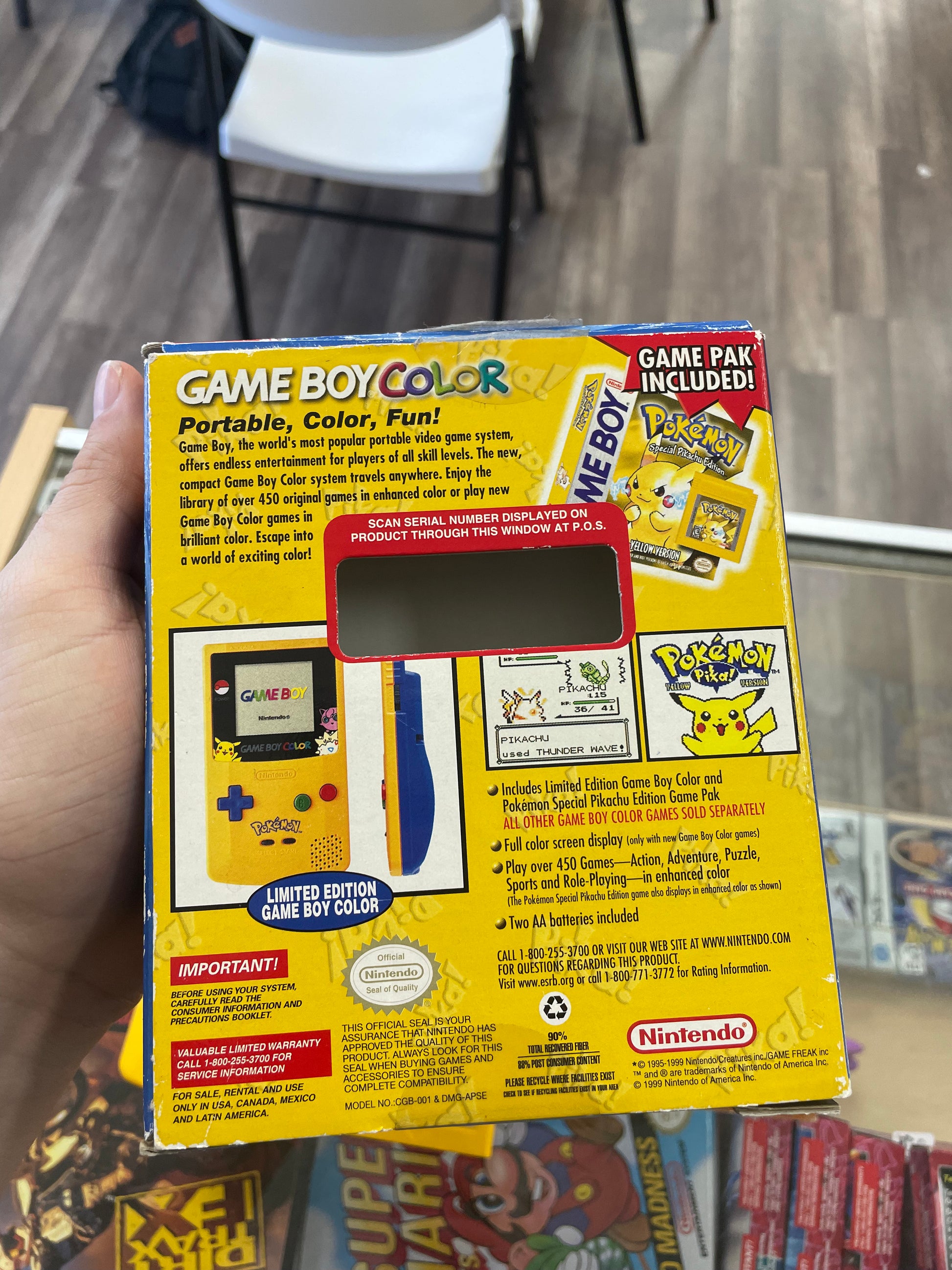 Game Boy Color - Limited Pokemon Edition - Yellow : Nintendo Game Boy  Color: Video Games 