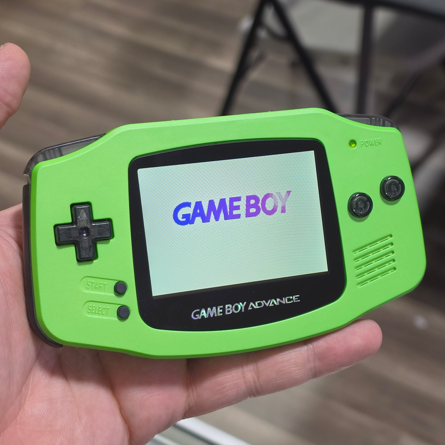 Custom Green Nintendo Gameboy Advance Handheld System with Brighter and Tactile Buttons