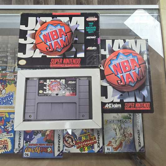 NBA Jam with Box and Manual Super Nintendo