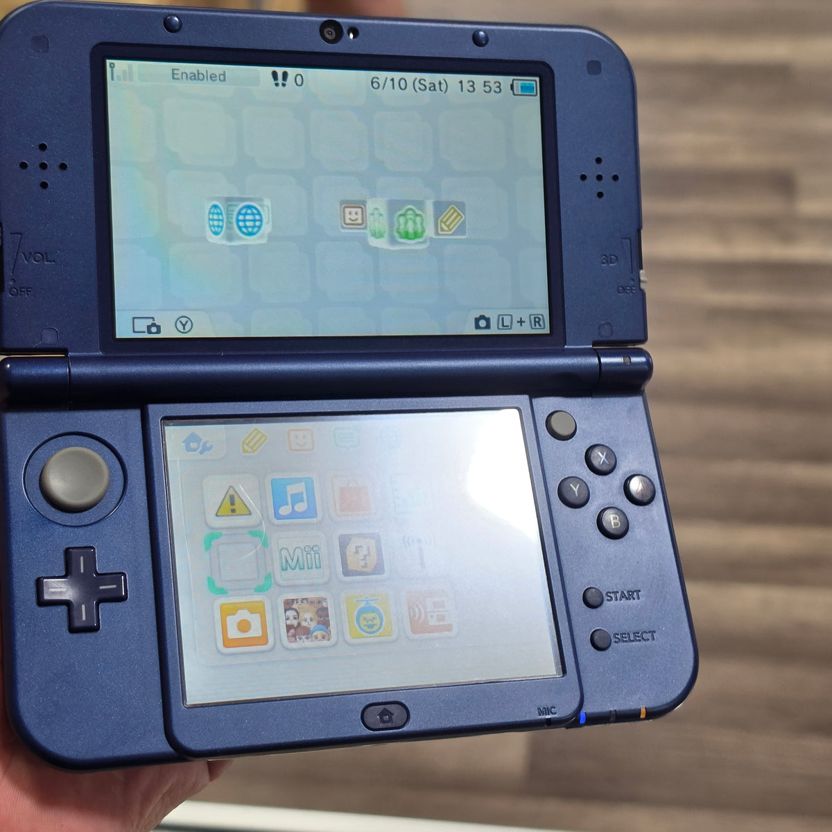 (360) (Top IPS) (Blue) New Nintendo 3DS XL Handheld System With Charger (Region Free)(JAPANESE TO US)