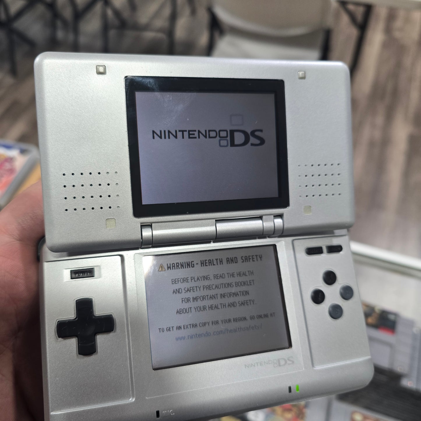 Silver Original Nintendo DS Handheld System with Charger