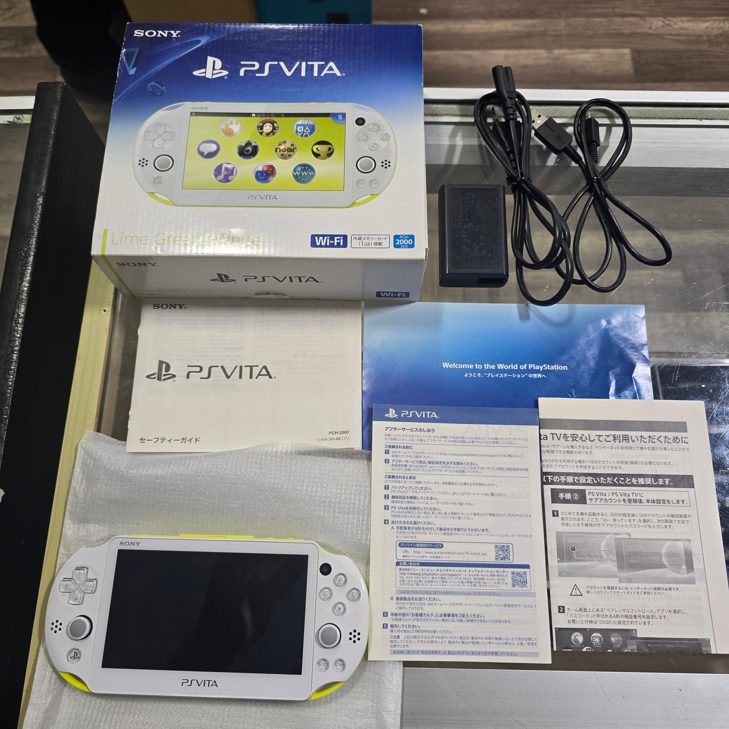 PlayStation Vita Slim Lime Green JP Playstation Vita In Box