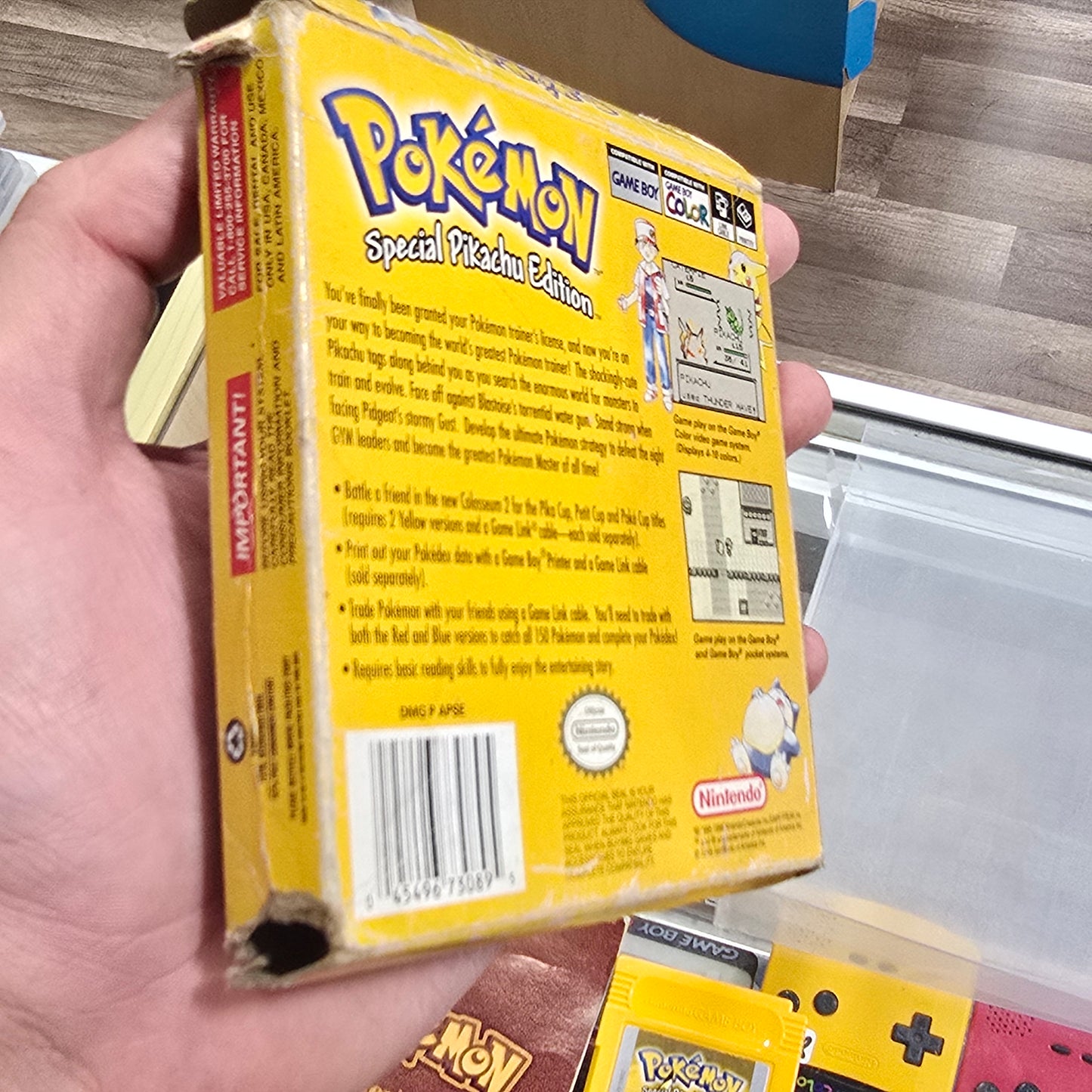 Pokemon Yellow (Authentic) (Saves) Nintendo Gameboy with Box and Manual