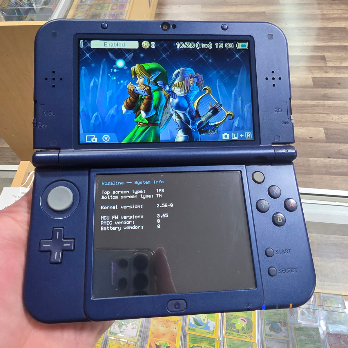 (494) New Nintendo 3DS XL Handheld System (Blue) w/ Charger (Region Free)(JAPANESE TO US) (TOP IPS)