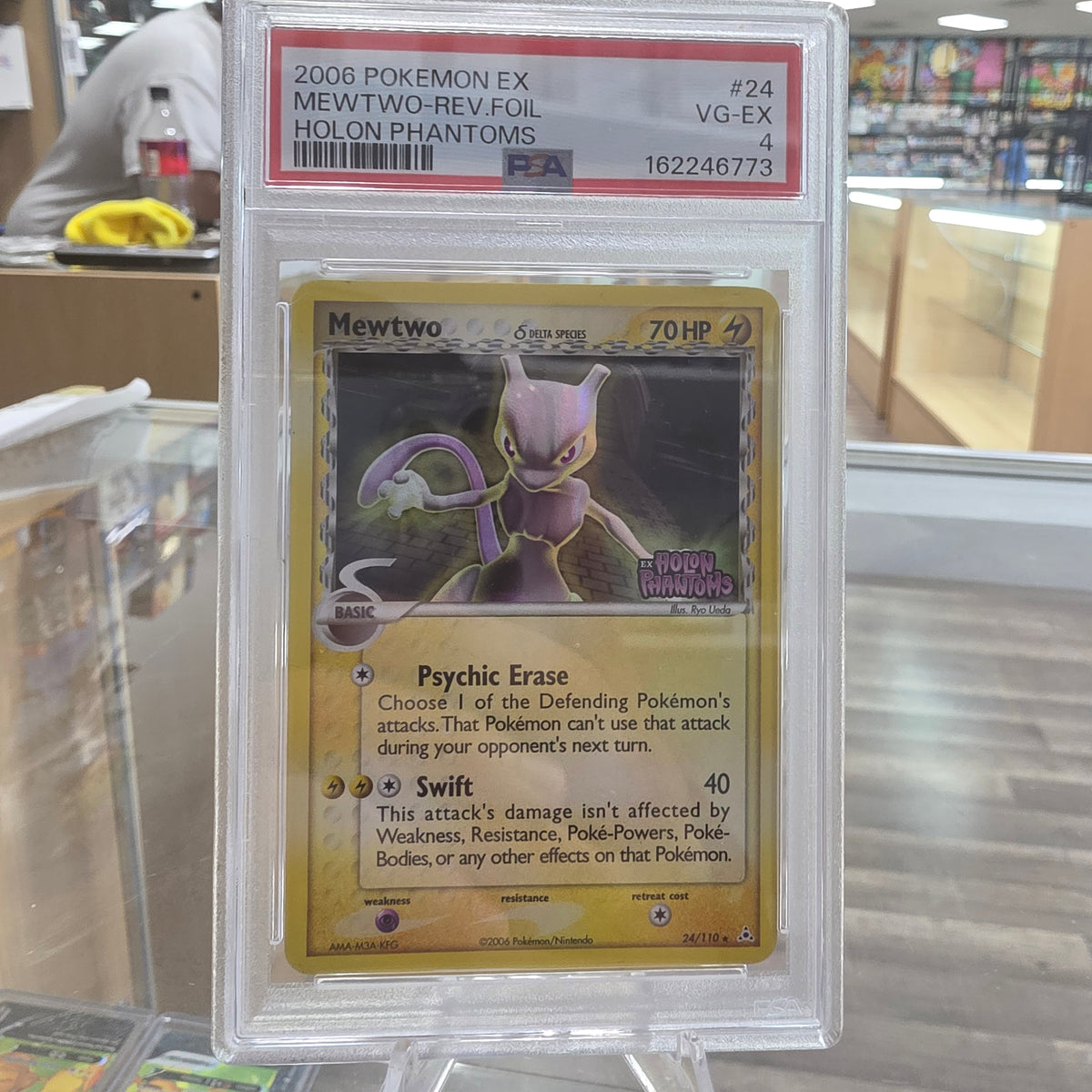 (PSA 4) Mewtwo (Delta Species) - EX Holon Phantoms