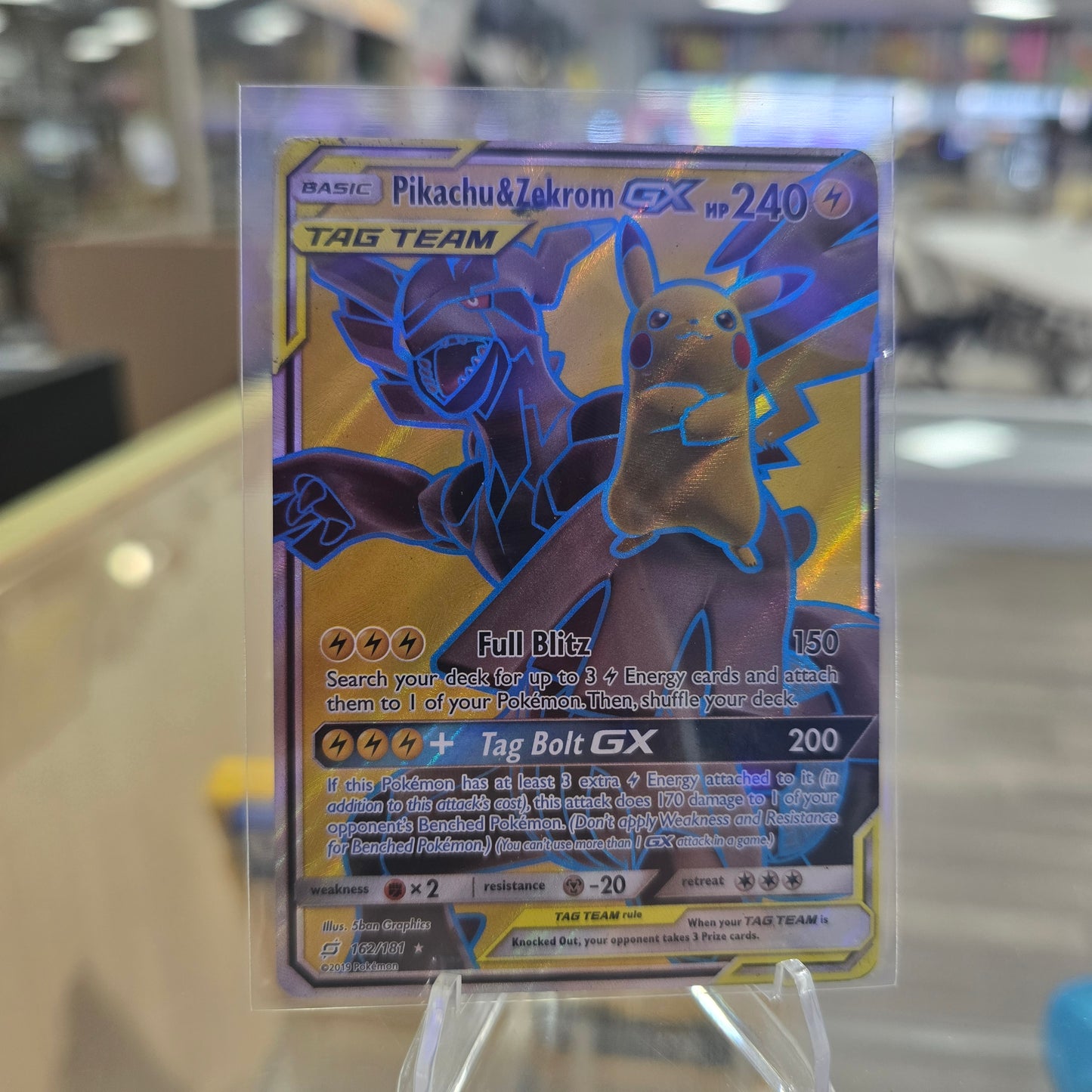 Pikachu & Zekrom GX (Full Art) - SM - Team Up (HP)