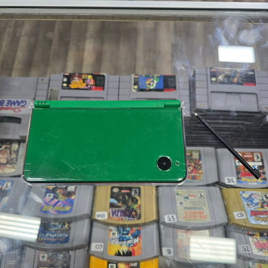 Modded Green Nintendo DSi XL Handheld System with Charger (Has Pokémon Games in English and Japanese)