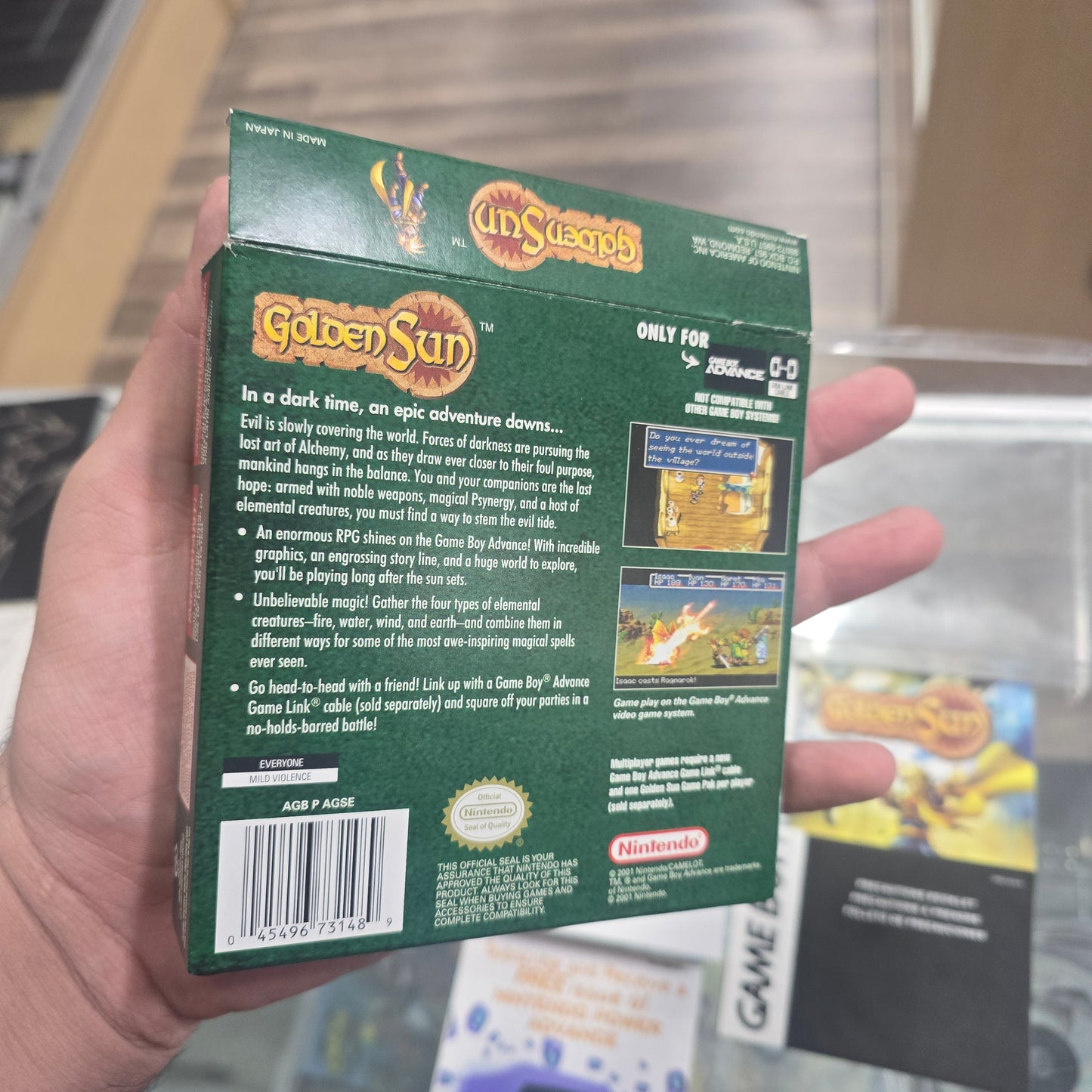 Golden Sun CIB Nintendo GameBoy Advance with Box Protector