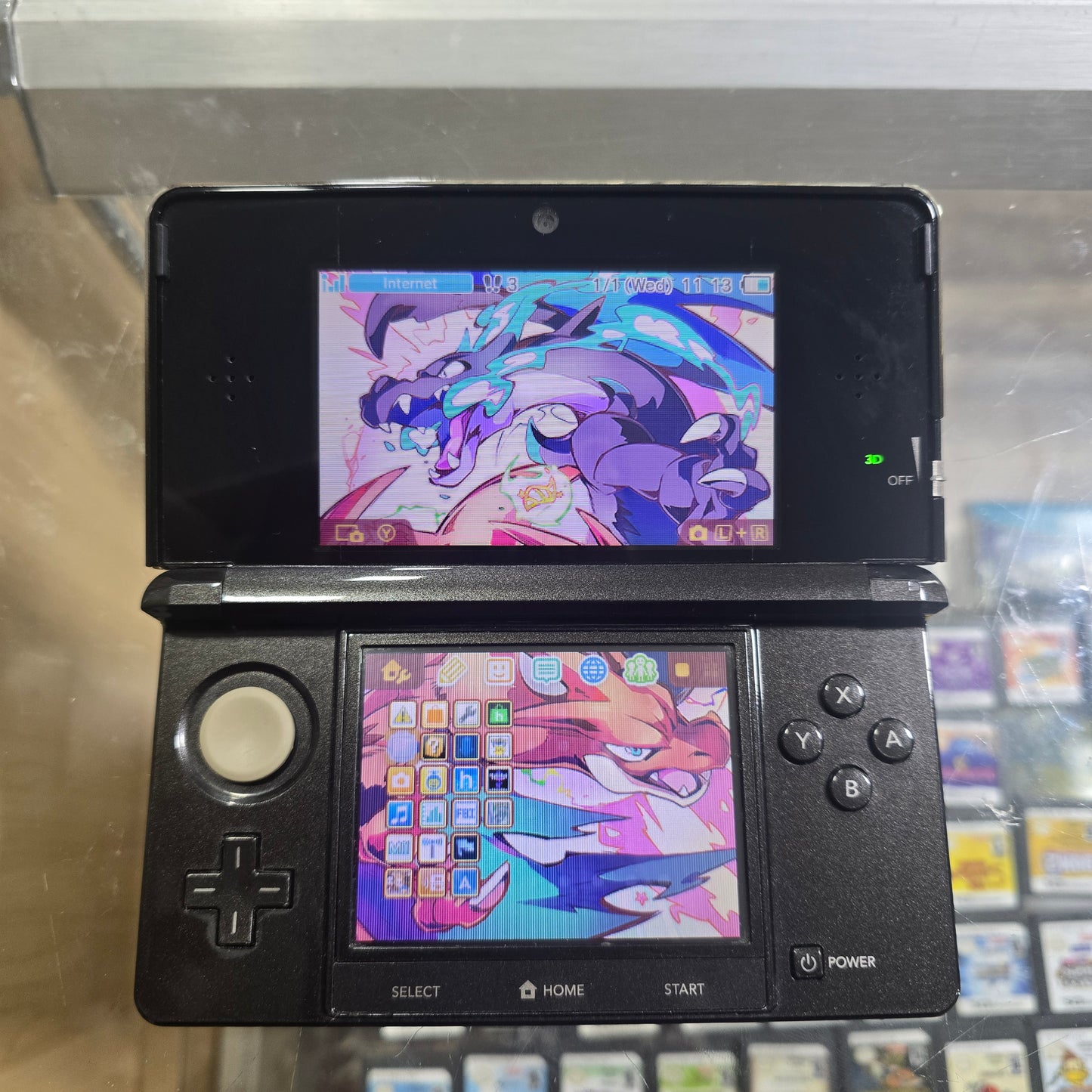 Black Nintendo 3DS Handheld System with Digital Games