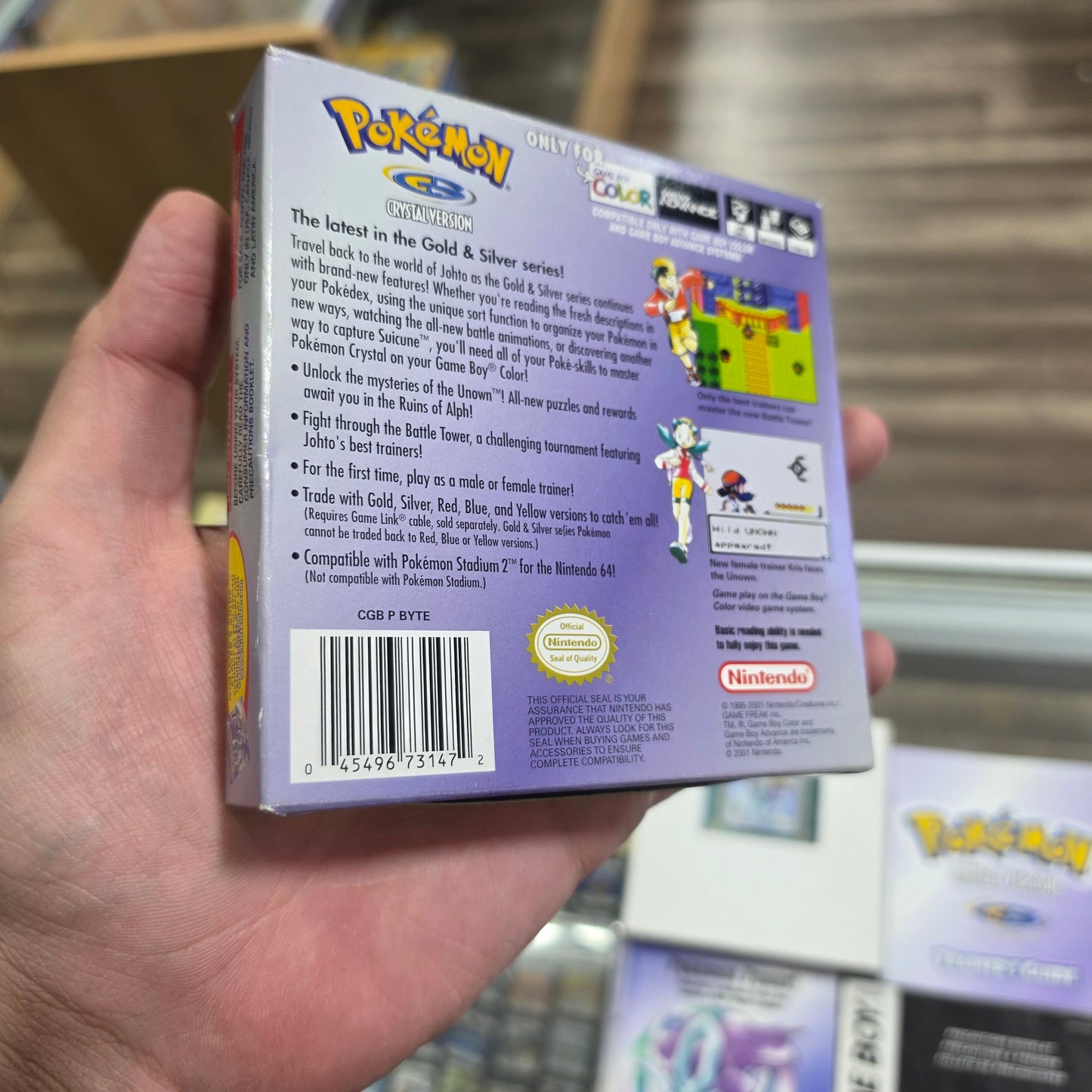 Pokémon Crystal (Authentic) CIB Nintendo Gameboy Color (Clean Box) - Misprint