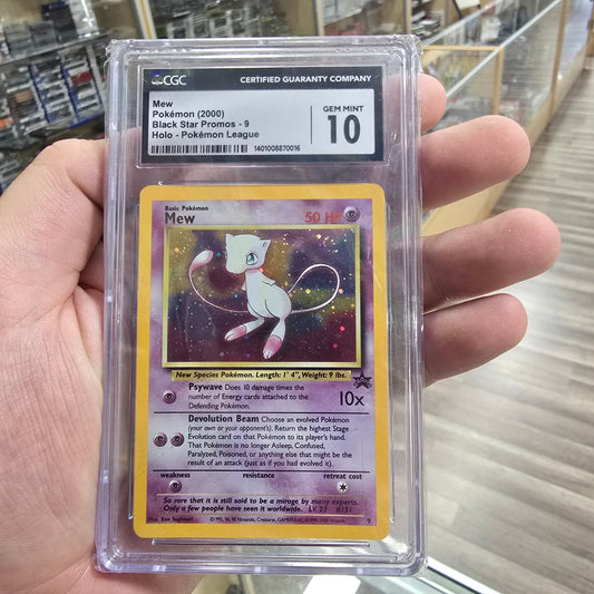 Mew #9 CGC Gem Mint 10 2000 Pokemon Black Star Promo Pokemon League Holo