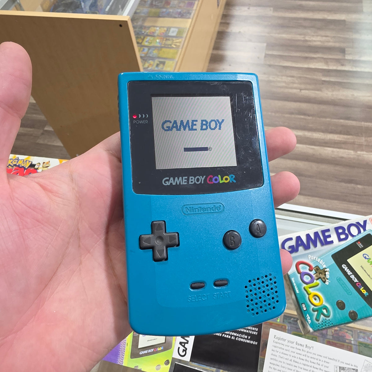 Nintendo Gameboy Color Teal Handheld System with Box