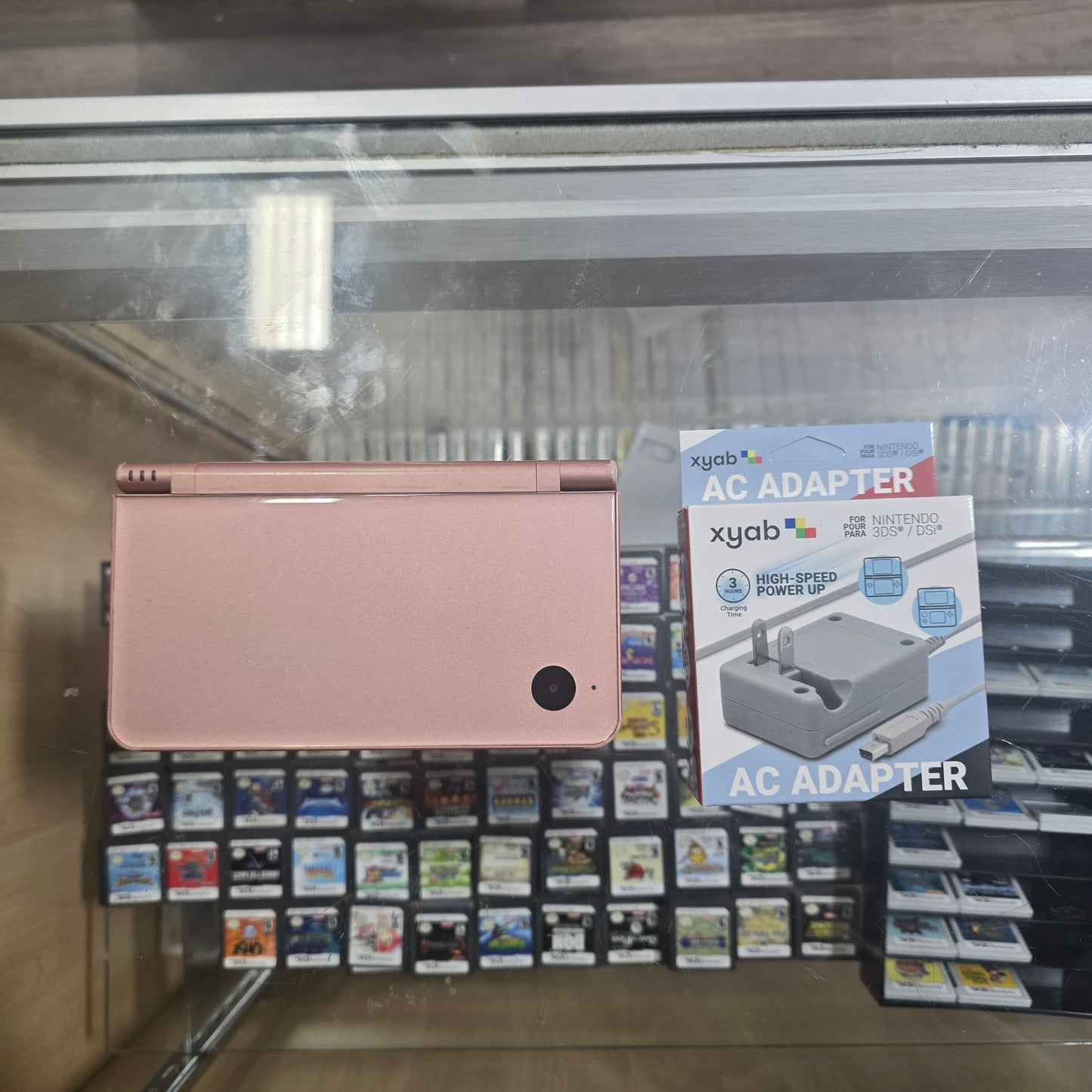 Pink Nintendo DSi XL Handheld System with Charger - Digital Pokémon Games