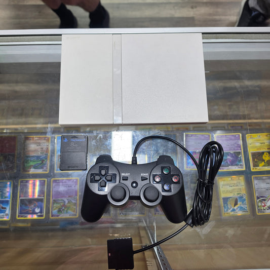 Slim Playstation 2 System [White] Comes with all wires, controller, and memory card