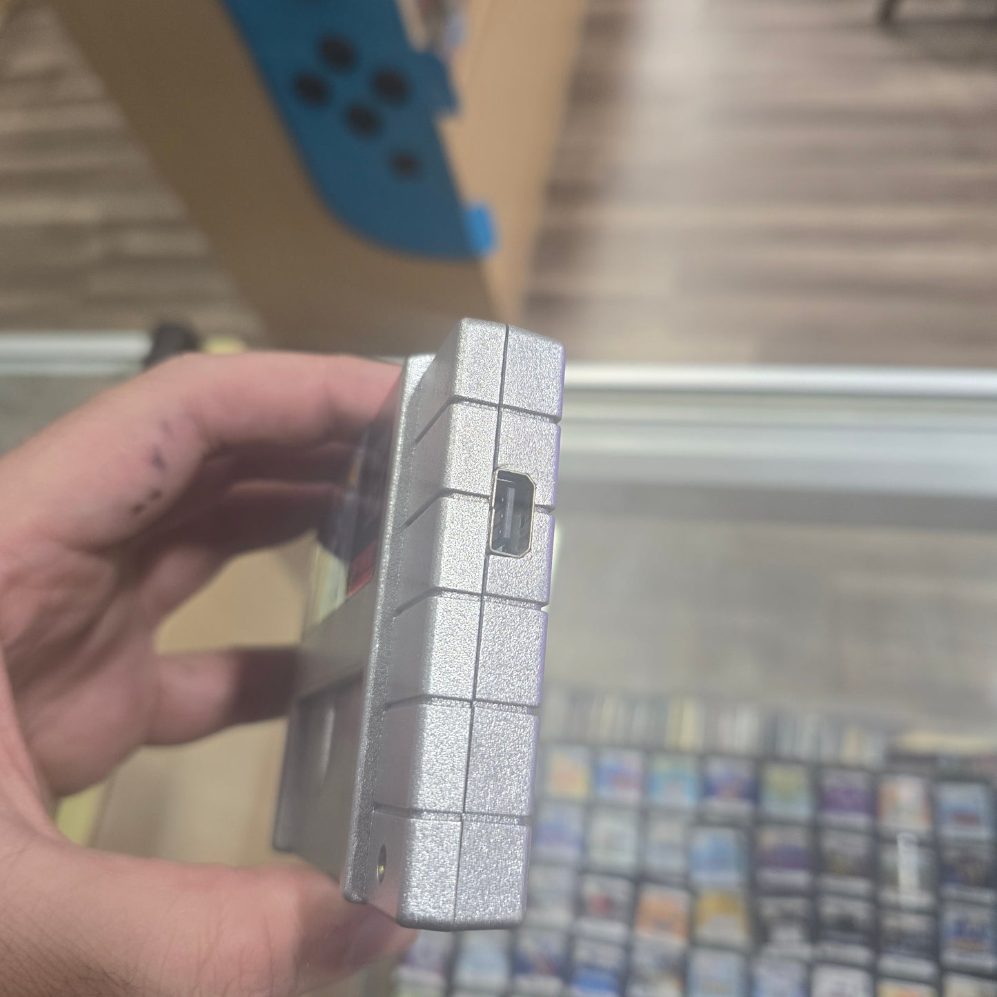Custom Pokémon Super Nintendo Cartridge with Trade Port (Pokémon Silver)