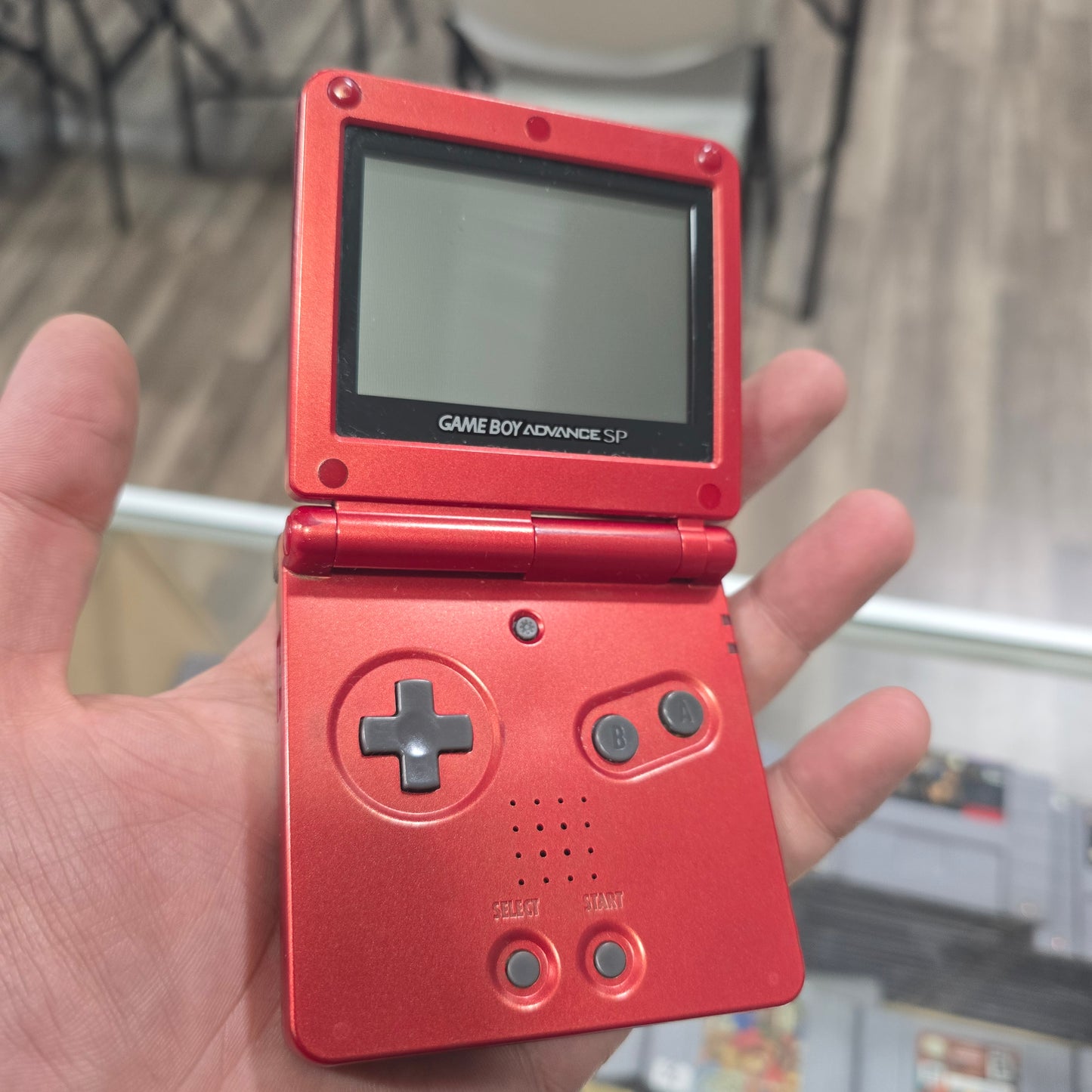 Red Nintendo Gameboy Advance SP 001 Model with Charger