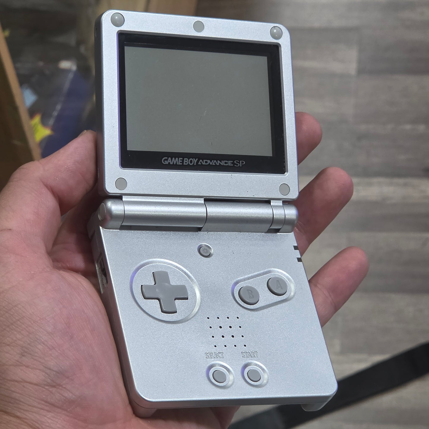 Silver Gameboy Advance SP AGS 001 with Charger