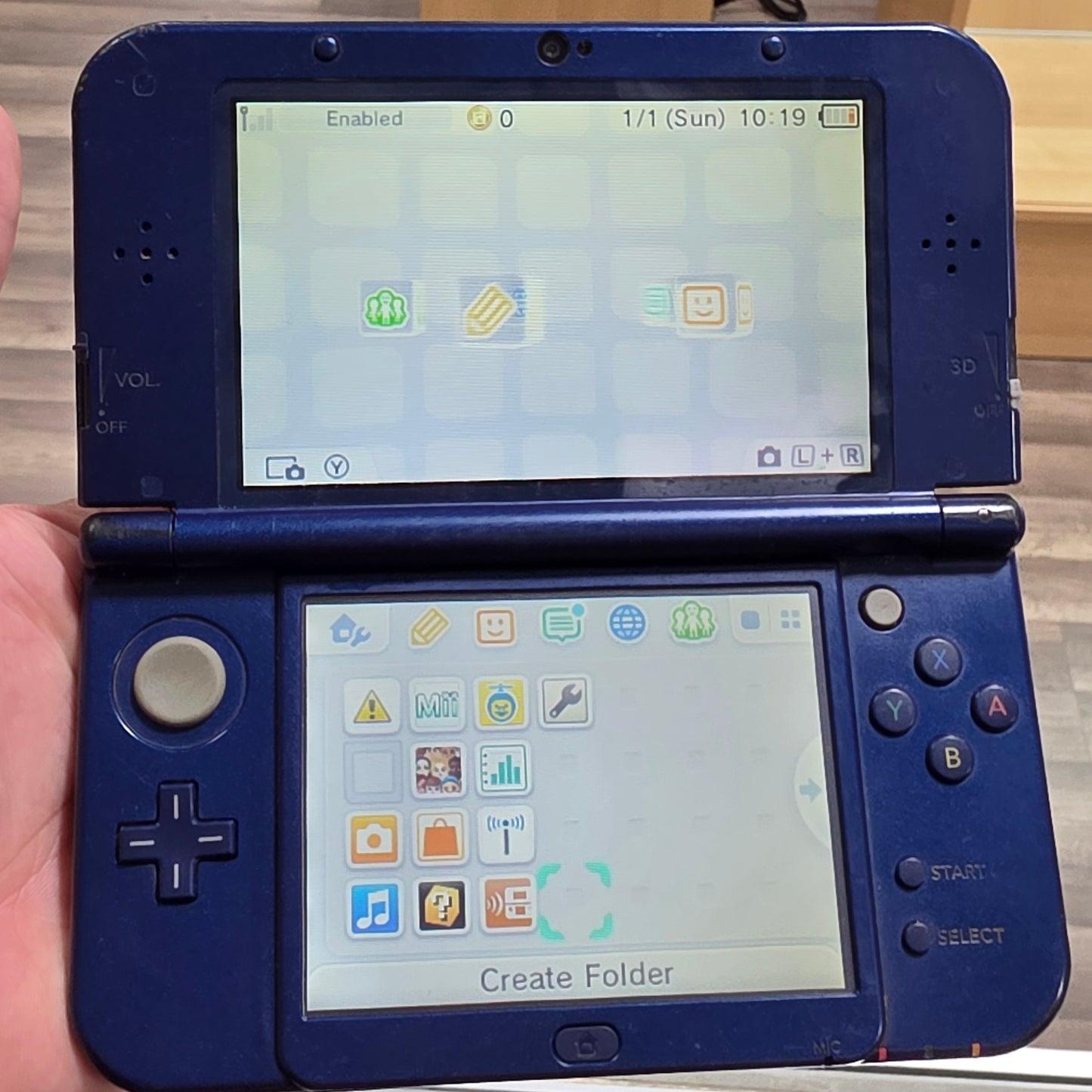 (081) Blue New Nintendo 3DS XL Handheld System With Charger (Region Free)(JAPANESE TO US)