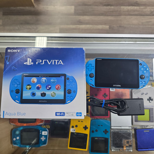 PlayStation Vita Slim Aqua Blue Console Playstation Vita 2000 (with digital games)