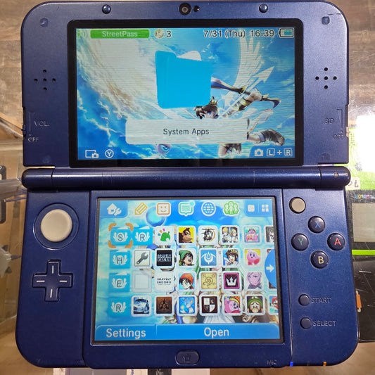 New Blue Digital Games Nintendo 3DS LL System Handheld [Charger Included]
