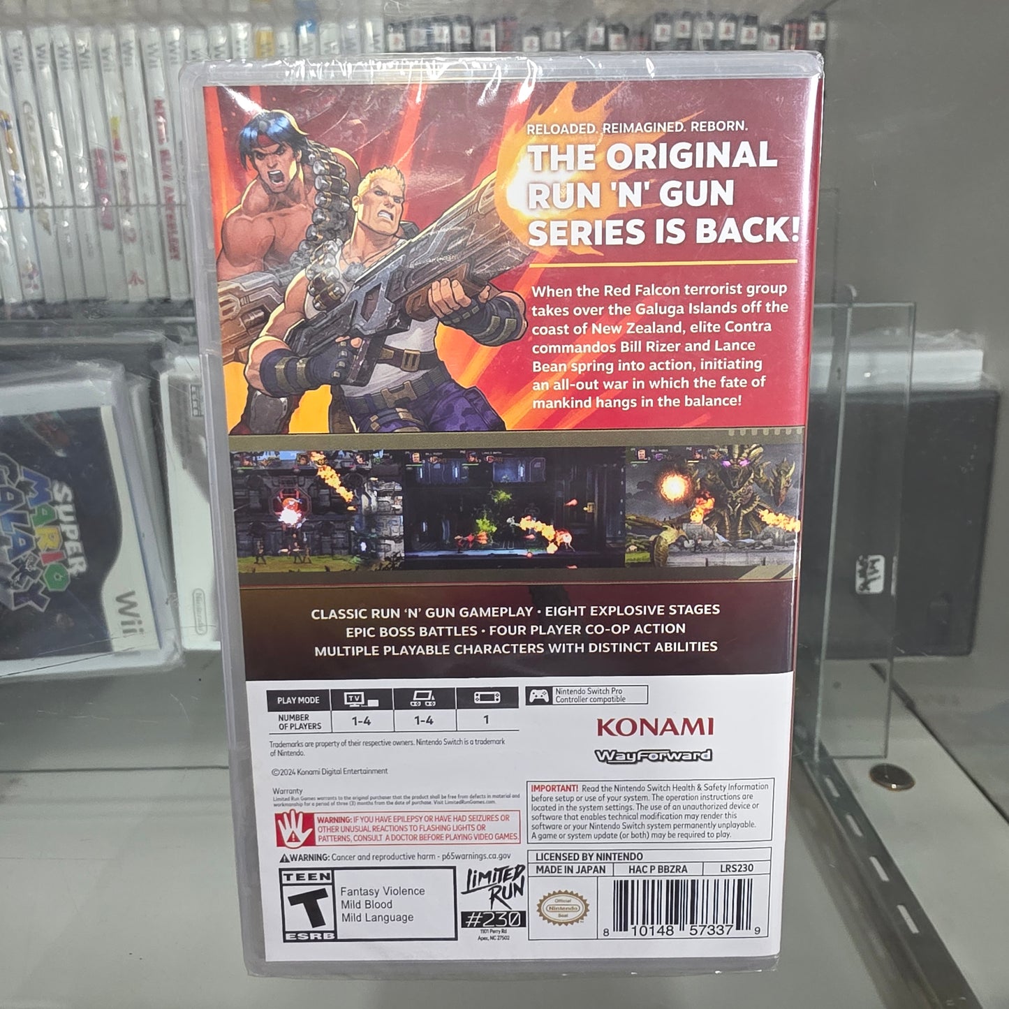New Sealed Contra: Operation Galuga Nintendo Switch