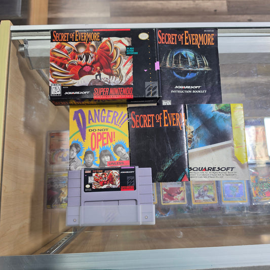 Secret of Evermore Super Nintendo CIB with Poster (NO TRAY)